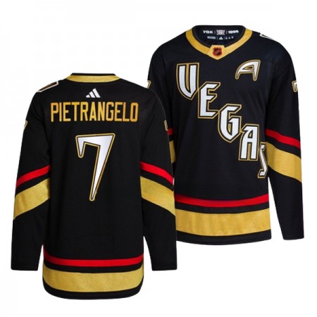 Vegas Golden Knights Hockeydrakt Alex Pietrangelo 7 2022-23 Svart Reverse Retro 2.0 Adidas Authentic - Herre